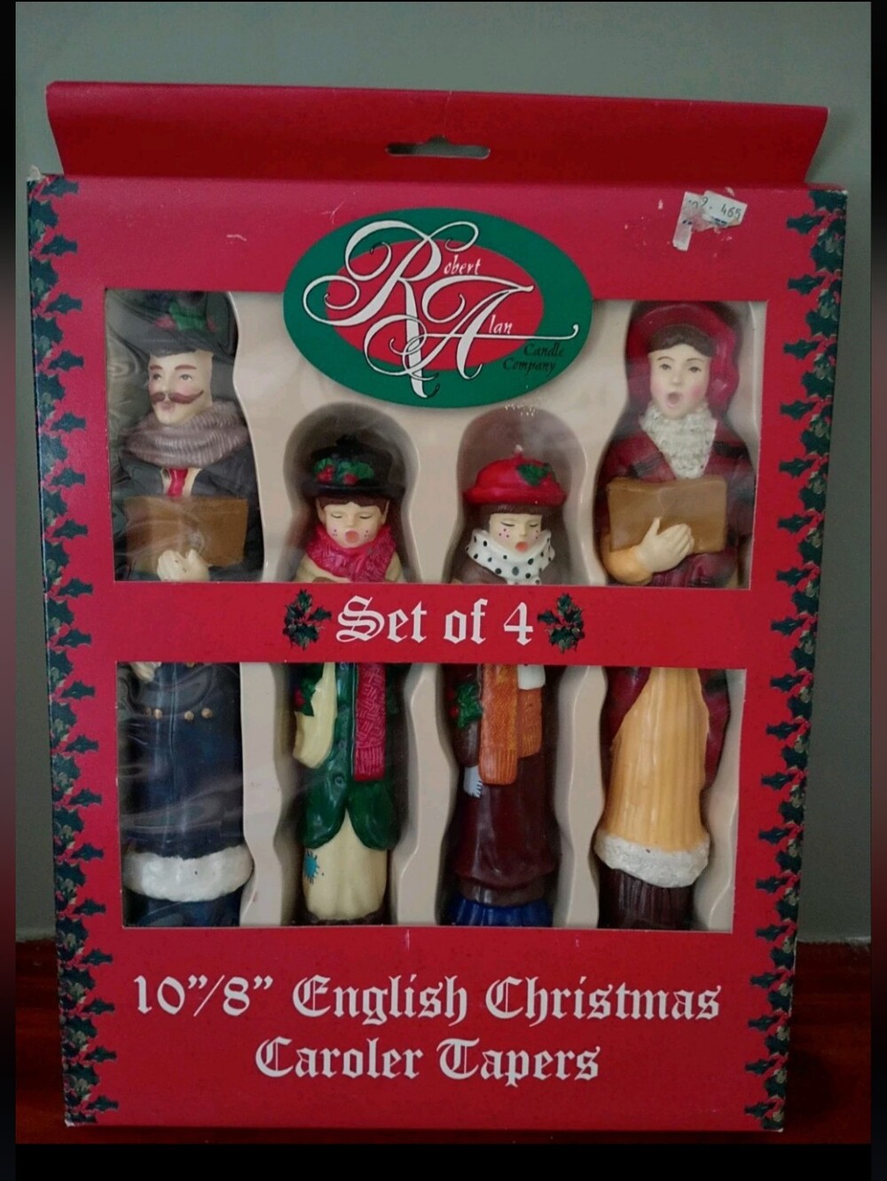 New Set Of 4 Vintage Robert Alan Candle Co Country Christmas Carolers Tapers